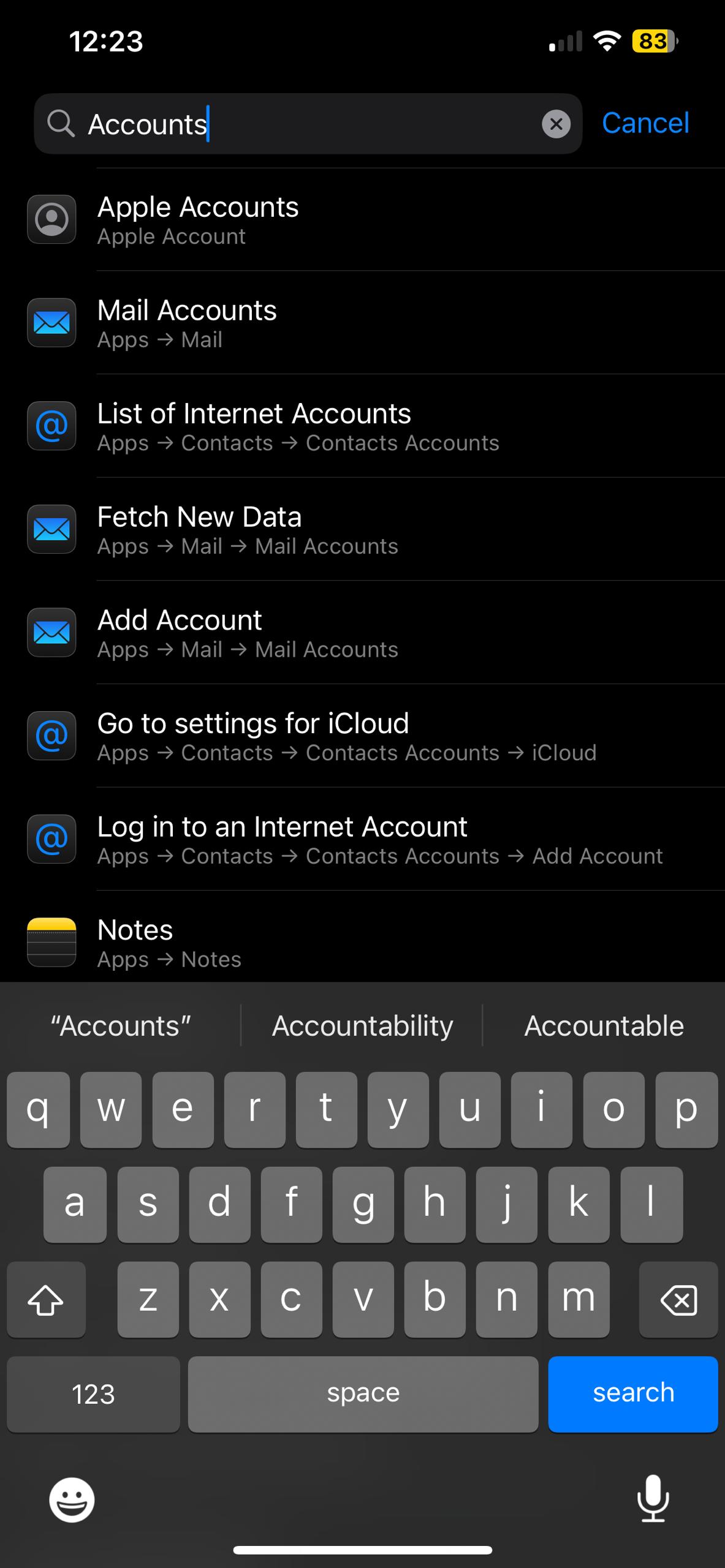 Search Accounts