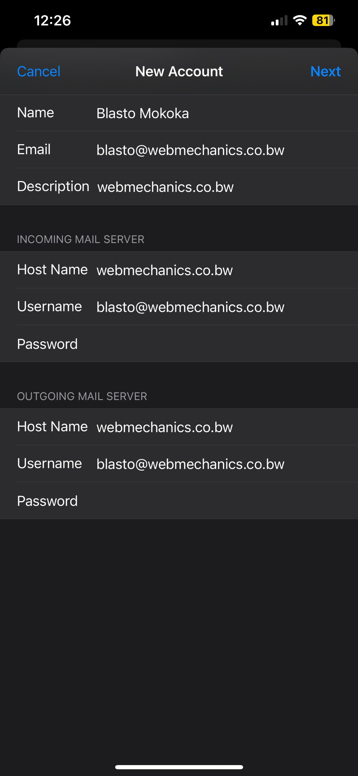 Server Settings